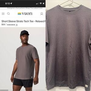 Vuori Men's Short Sleeve Tee in Gray